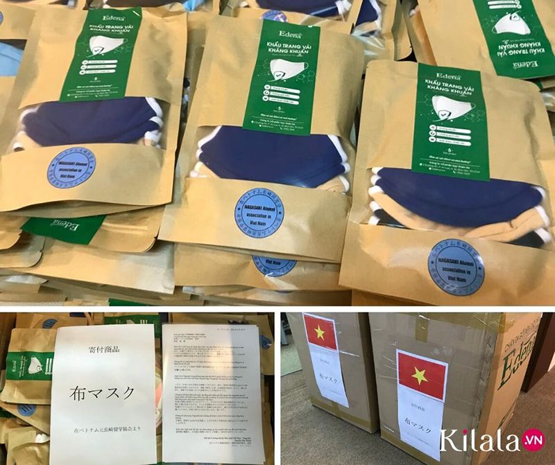 Hội hữu nghị Nagasaki - Việt Nam đóng góp khẩu trang cho tỉnh Nagasaki